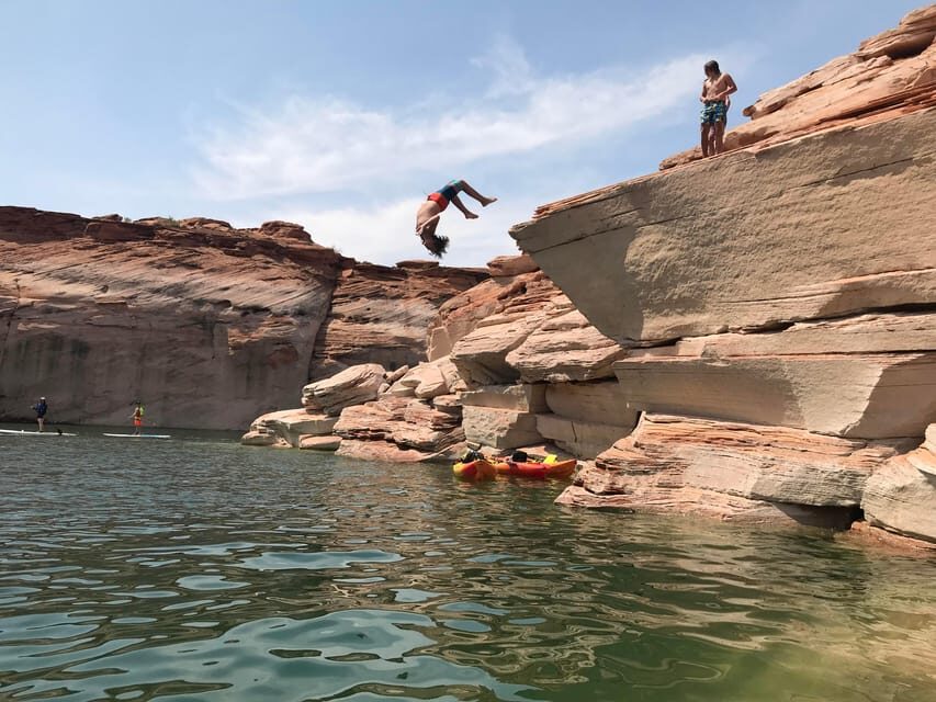 Antelope Canyon: Guided Kayaking & Swimming Tour - Swim breaks in tranquil lake water: fun, cooling off, and practical prep