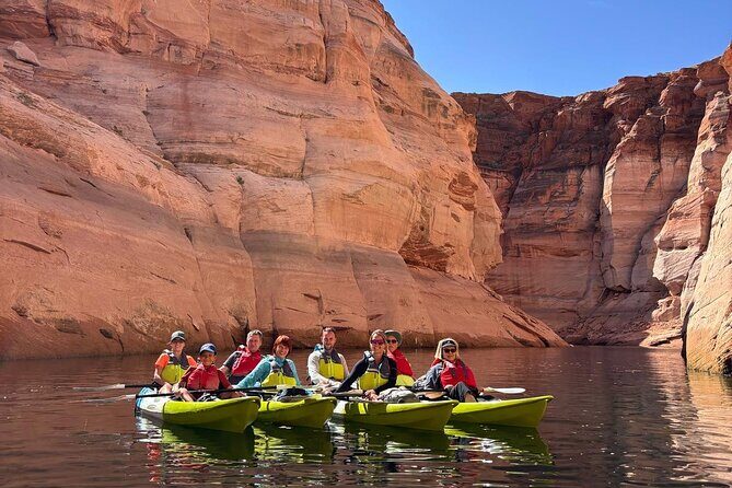 Antelope Canyon Kayak and Hike Slot Canyon - Paddling back and planning for golden-hour light
