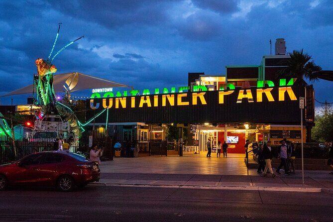 Downtown Las Vegas Evening Tour by Segway - Stop 1: Container Park’s Recycled-Shipping-Container Design