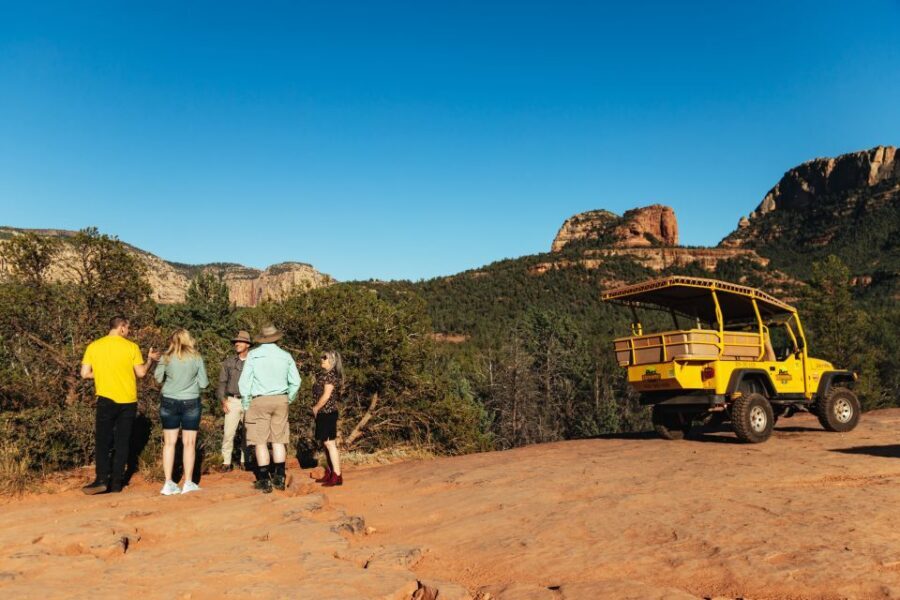 From Sedona: Private Red Rock West Jeep Tour - The route highlights: Thunder Mountain, Chimney Rock, and Lizard Head
