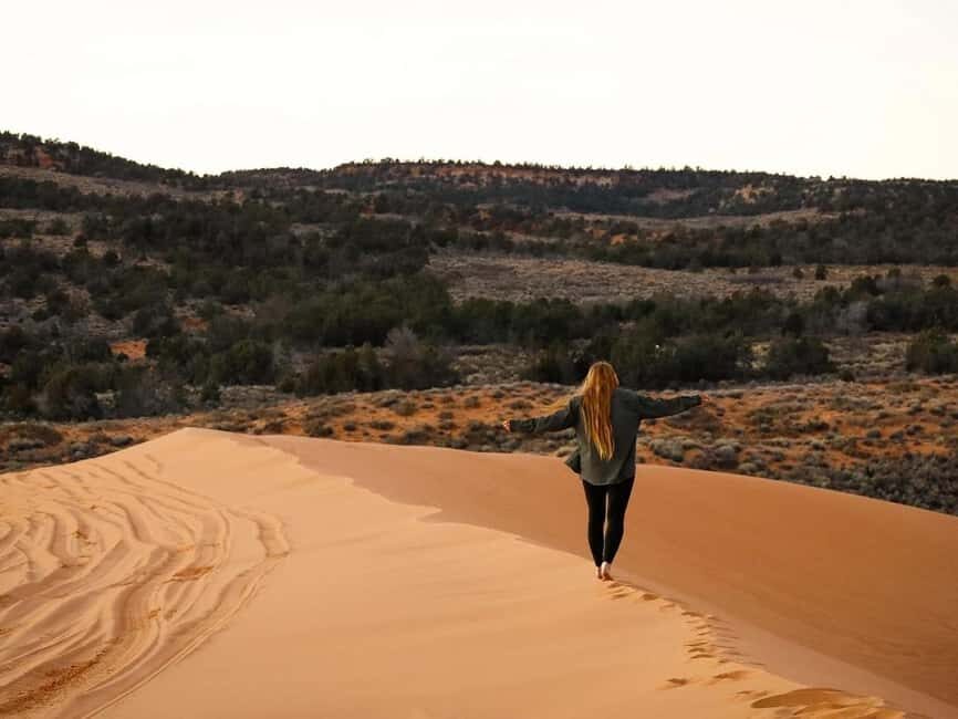 Kanab: Coral Pink Sand Dunes Sunset UTV, S’mores and Stars - Entering Coral Pink Sand Dunes State Park at golden hour