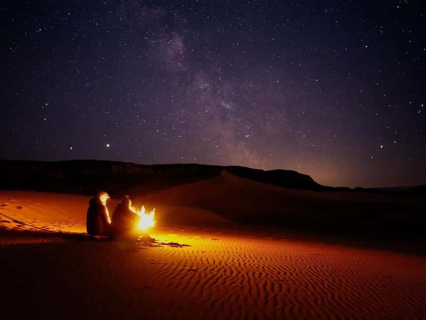 Kanab: Coral Pink Sand Dunes Sunset UTV, S’mores and Stars - Where you meet and how the night stays on schedule