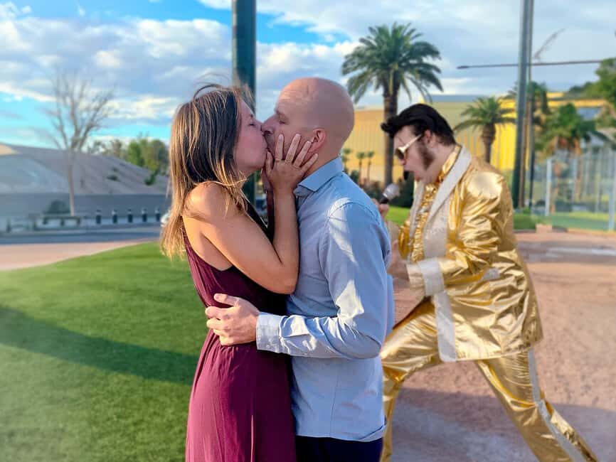 Las Vegas: Gold Elvis Vow Renewal or Wedding at Welcome Sign - Price and Value: Is $98 Worth It?
