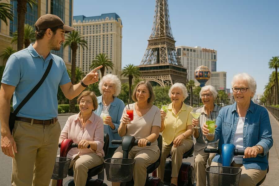 Las Vegas Strip: Mobility Scooter Tour W/ Lunch - Starting at Planet Hollywood: Meeting Point Reality Check