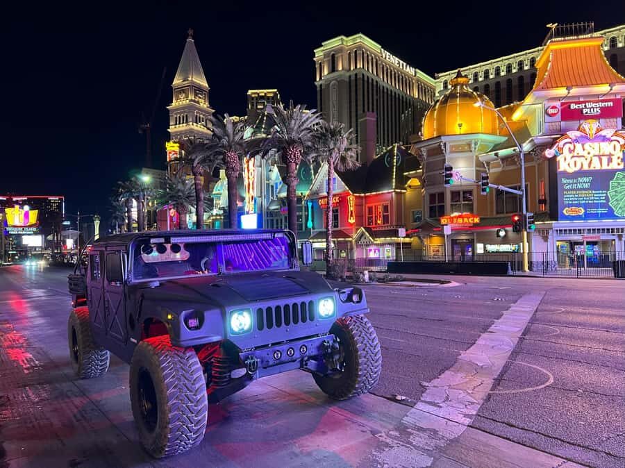 Las Vegas Strip Sightseeing Tour in a Military Hummer - A Doorless Hummer H1 Turns Vegas Into a Moving Stage