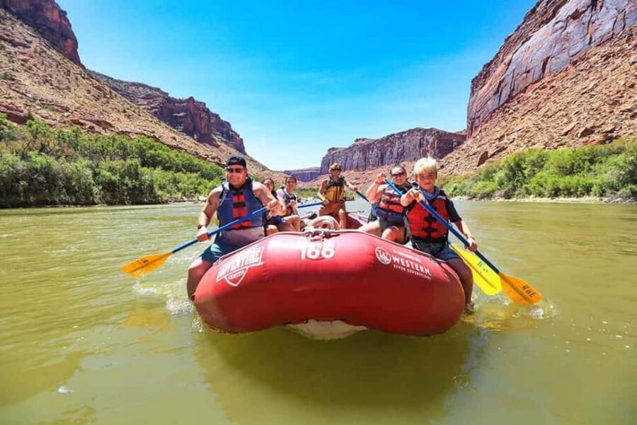Moab: Colorado River Mid-Day Rafting with BBQ Lunch - White’s Rapid and the Canyon Squeeze Near Arches Area