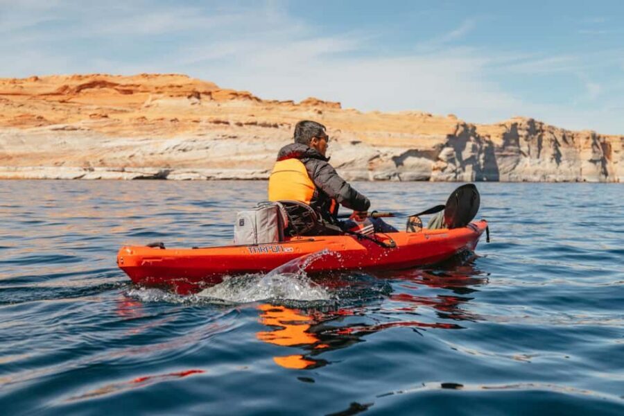 Page/Lake Powell: Guided Kayak & Water Antelope Canyon Tour - Lake Powell kayaking: a calm pace with room for photos