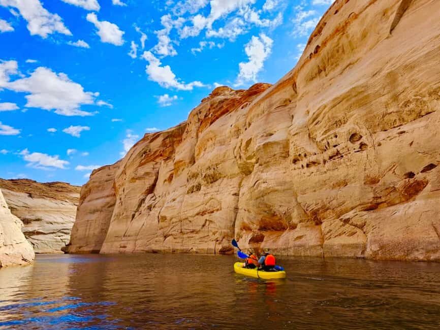 Page/Lake Powell: Guided Kayak & Water Antelope Canyon Tour - Reaching Water Antelope Canyon: light channels and red rock by water