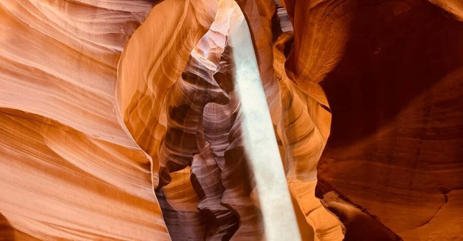 Page: Upper & Lower Antelope Canyon Guided Tour with Permit - Lower Antelope Canyon: steps down, ladders in, and spirals up close