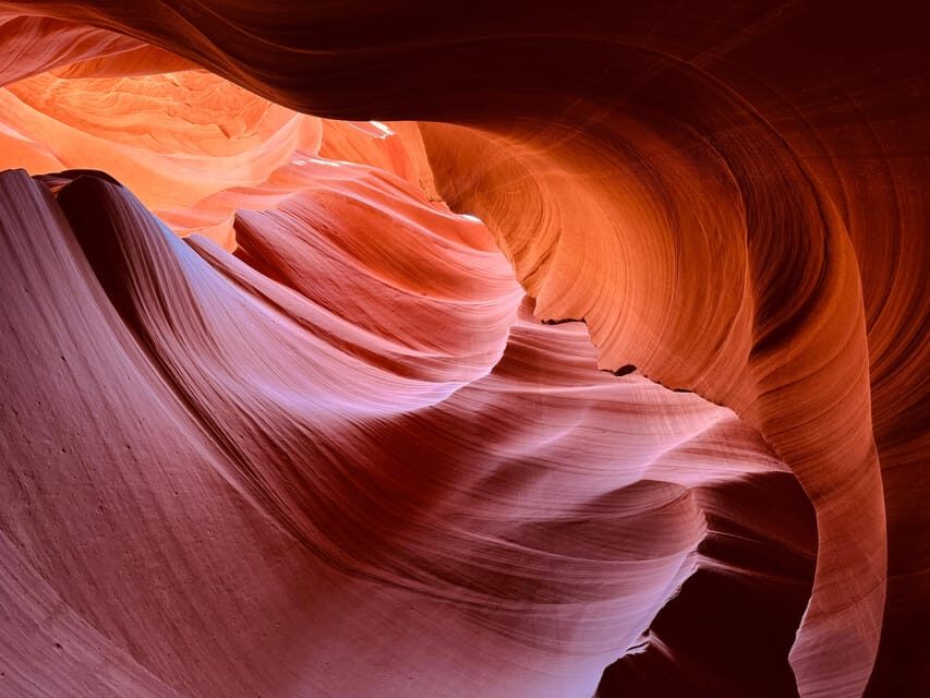 Page: Upper & Lower Antelope Canyon Guided Tour with Permit - Upper Antelope Canyon: smooth sandstone, big stairs, and one more guided push