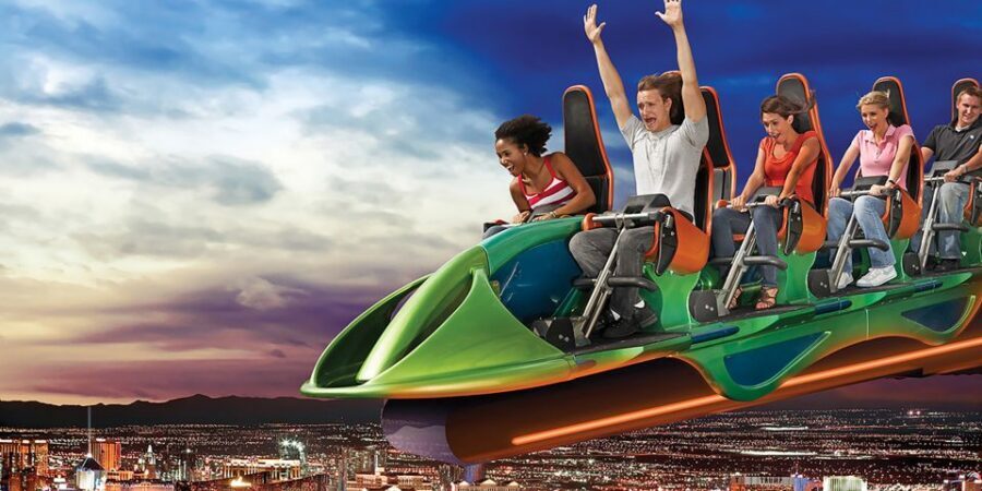 STRAT Tower Thrill Rides Admission - Entering the SkyPod: your warm-up before the harness